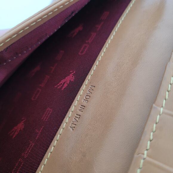 Etro Brown Large Leather Wallet Bifold Italian Paisley Card Bil Unisex Long Logo - Picture 5 of 10